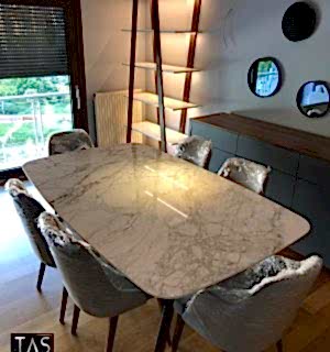 Porselen Mermer Masa ve Sehpa